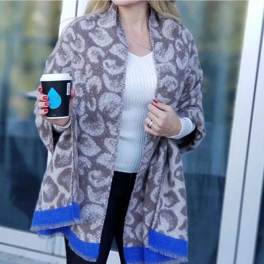 Leopard Print Oversize scarf